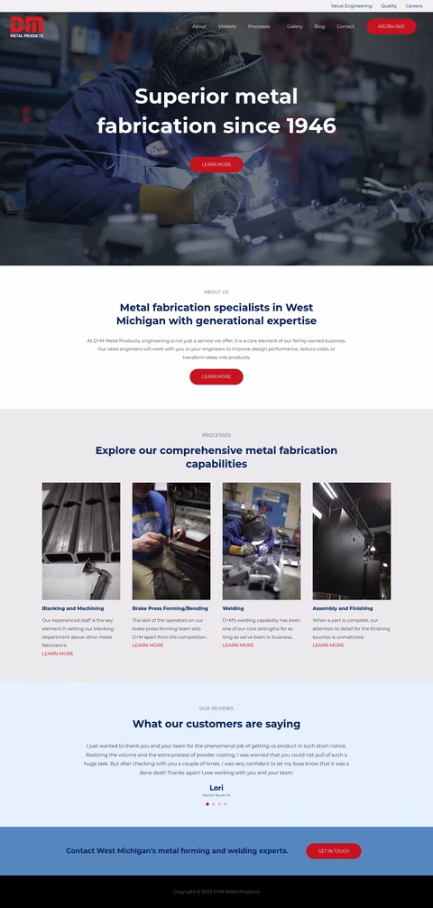 D-M-Metal-Products Homepage 1440px