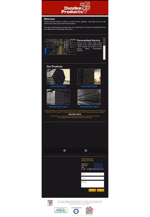 Dundee-Products Homepage 1440px