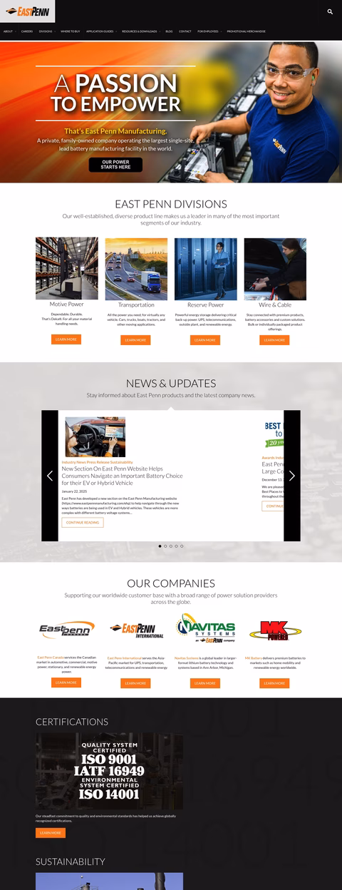 East-Penn-Manufacturing Homepage 1440px