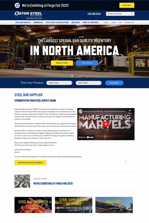 Eaton-Steel Homepage 1440px