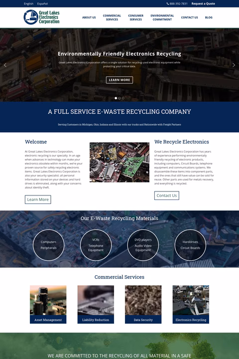 Great-Lakes-Electronics-Corporation Homepage 1440px