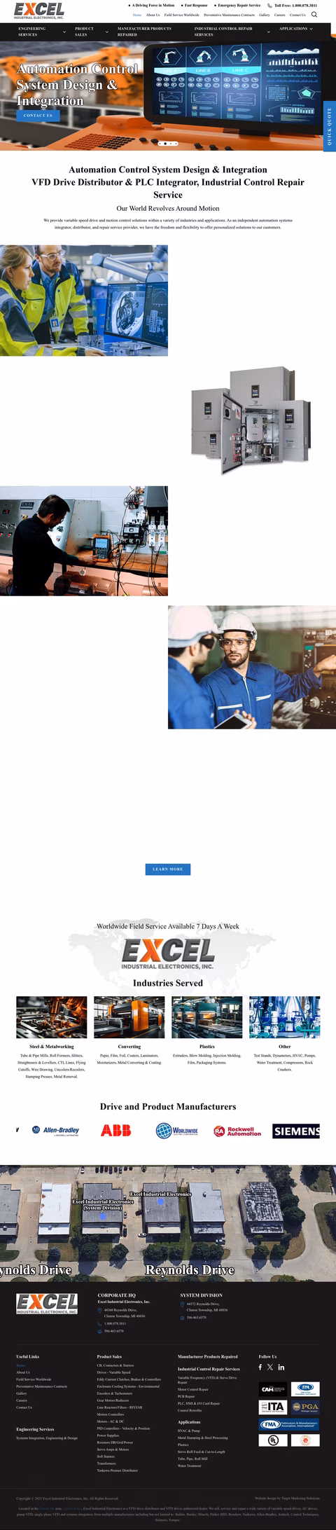 Excel-Industrial-Electronics Homepage 1440px