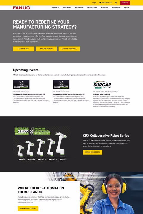 Fanuc-America Homepage 1440px