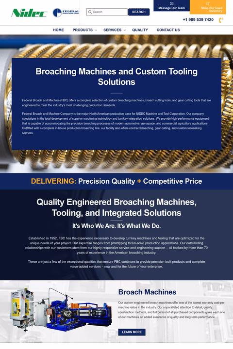 Federal-Broach-Machine-Company Homepage 1440px