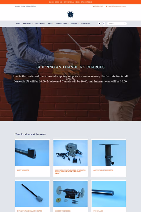 Ferrees-Tools Homepage 1440px