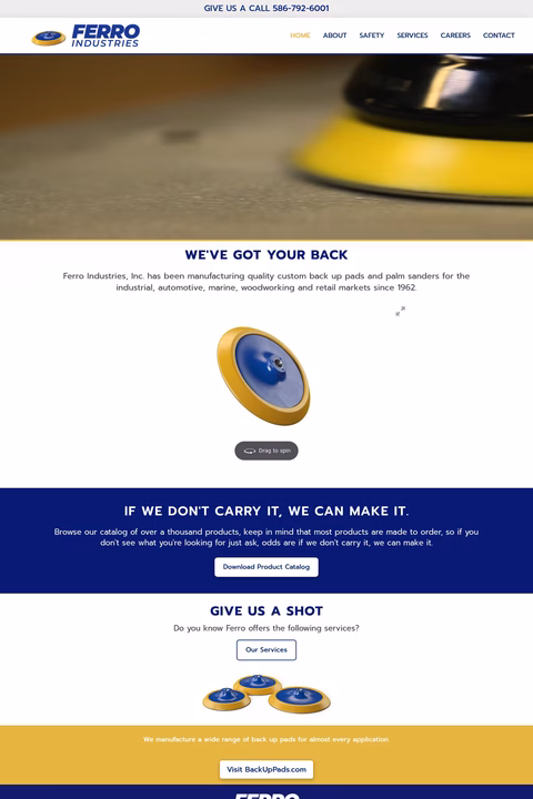 Ferro-Industries Homepage 1440px