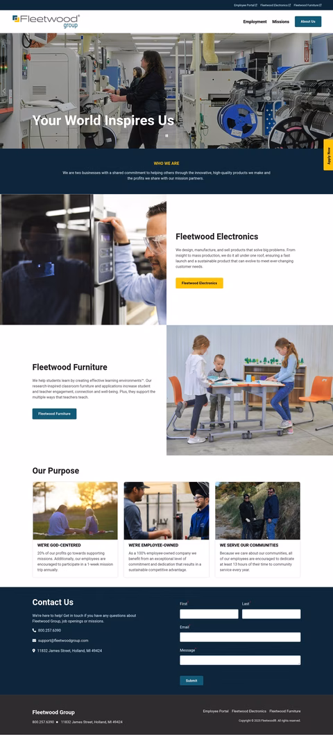 Fleetwood-Group Homepage 1440px
