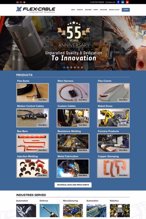 Flex-Cable Homepage 1440px