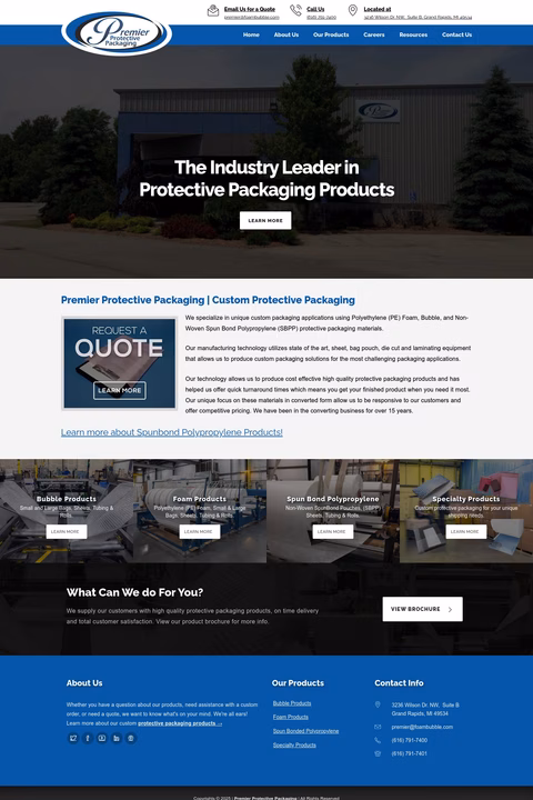 Premier-Protective-Packaging Homepage 1440px