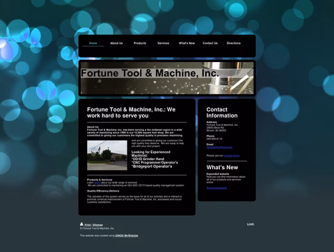 Fortune-Tool-Machine Homepage 1440px