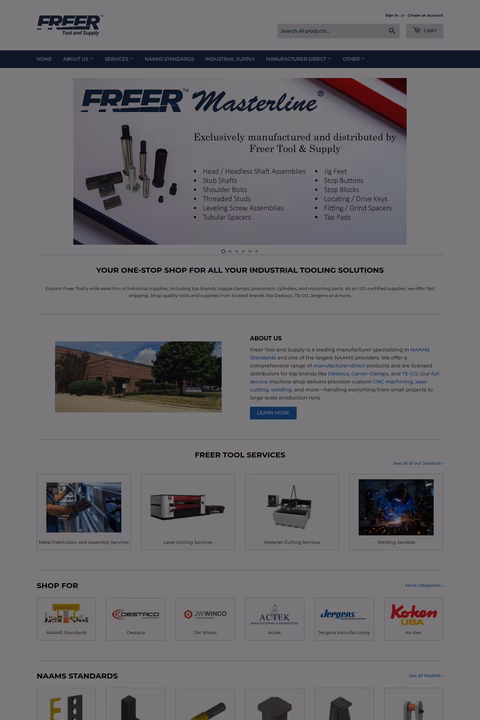 Freer-Tool-Supply Homepage 1440px
