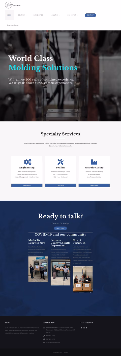 Glov-Enterprises Homepage 1440px