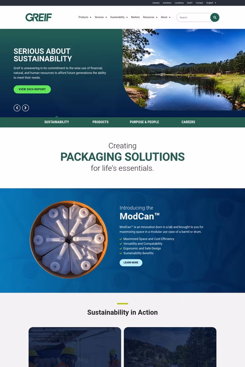 Greif Homepage 1440px