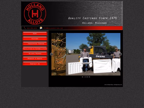 Holland-Alloys Homepage 1440px