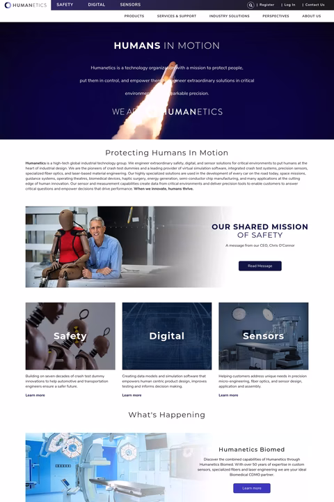 Humanetics-Group Homepage 1440px