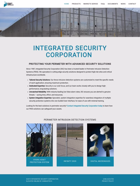 Integrated-Security-Systems Homepage 1440px