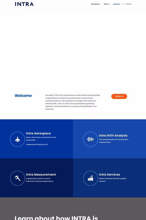 Intra-Corp Homepage 1440px