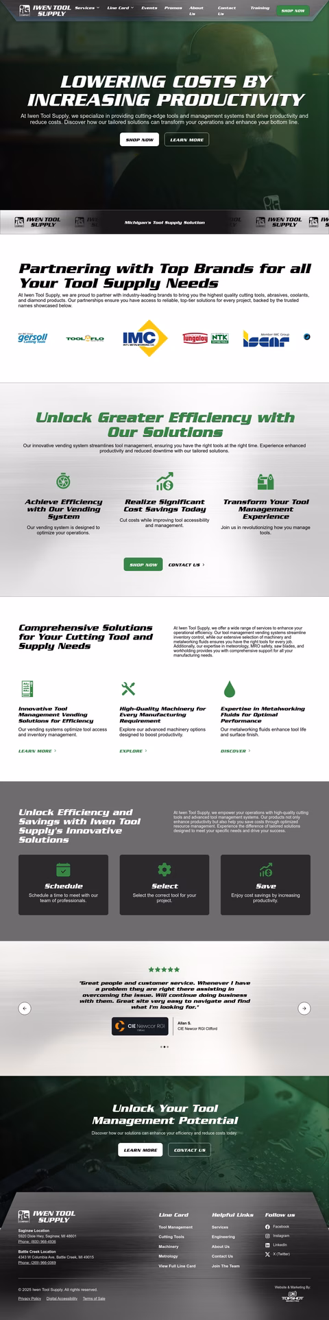 Iwen-Tool-Supply Homepage 1440px