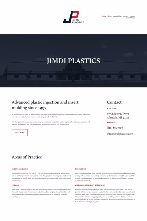 Jimdi-Plastics Homepage 1440px