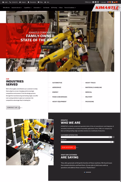 Kimastle-Corporation Homepage 1440px