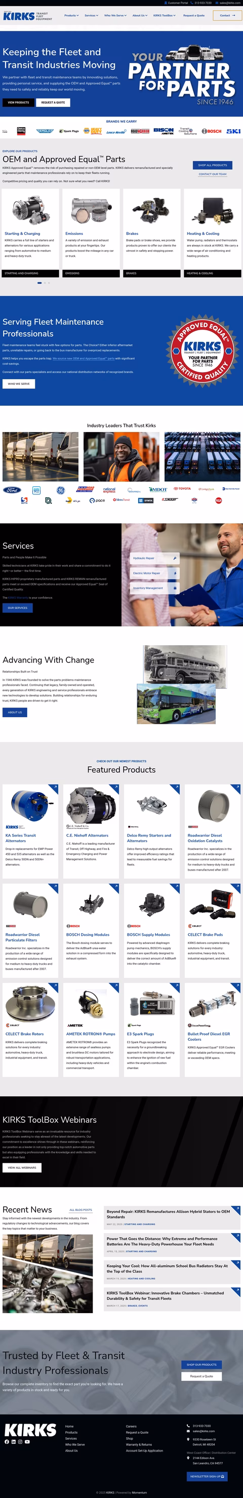 Kirks-Automotive Homepage 1440px