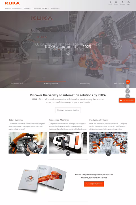 Kuka-Robotics Homepage 1440px