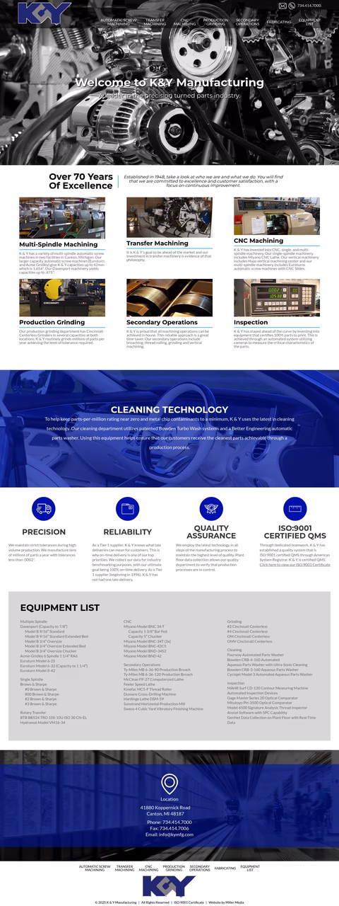 K-Y-Manufacturing Homepage 1440px