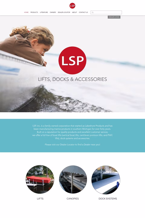Lakeshore-Products Homepage 1440px