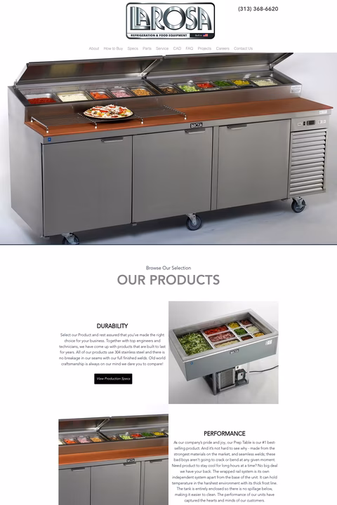 La-Rosa-Refrigeration-Equipment Homepage 1440px