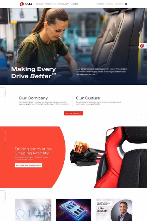 Lear-Corporation Homepage 1440px