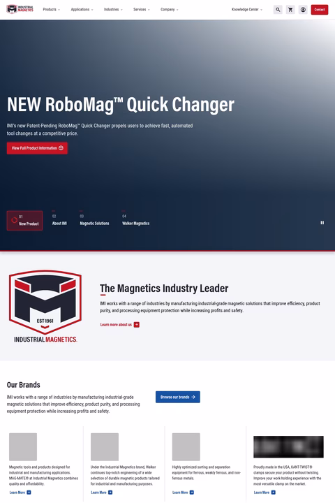Industrial-Magnetics Homepage 1440px