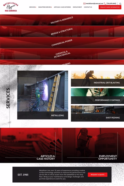 Metallizers-Of-Mid-America Homepage 1440px