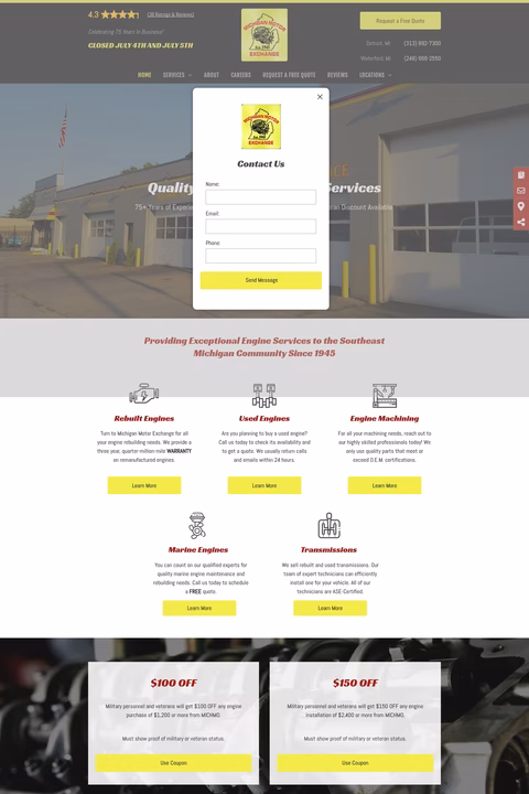 Michigan-Motor-Exchange Homepage 1440px