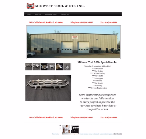Midwest-Tool-Die Homepage 1440px