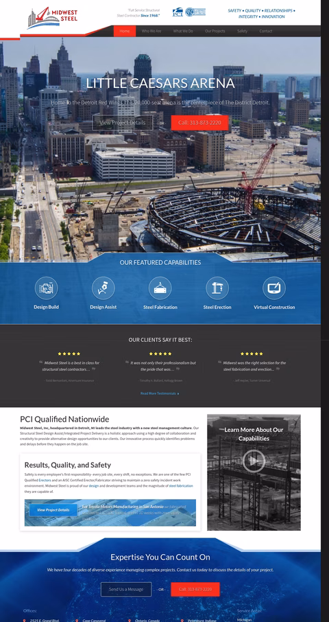Midwest-Steel Homepage 1440px
