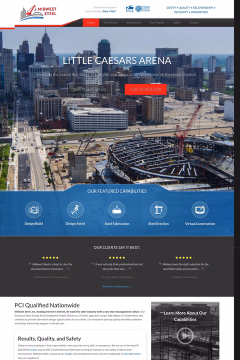 Midwest-Steel Homepage 1440px