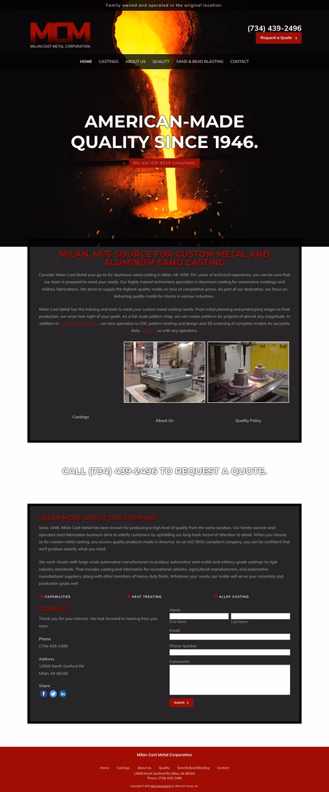 Milan-Cast-Metal Homepage 1440px