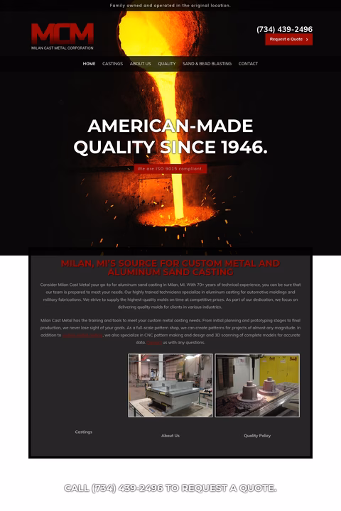 Milan-Cast-Metal Homepage 1440px