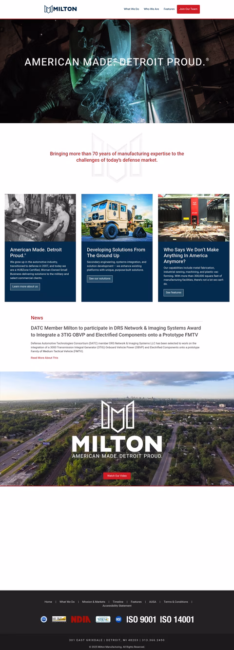 Milton-Manufacturing Homepage 1440px