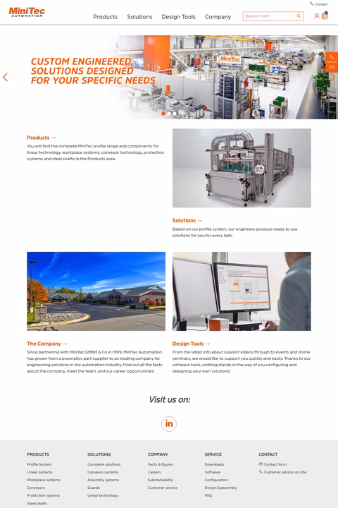 Minitec-Automation Homepage 1440px