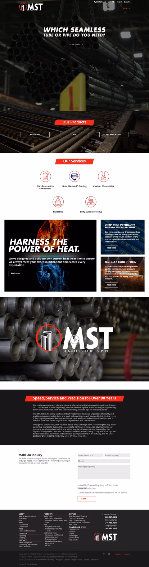 Michigan-Seamless-Tube Homepage 1440px