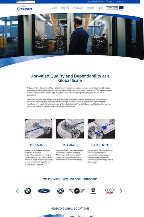 Neapco Homepage 1440px