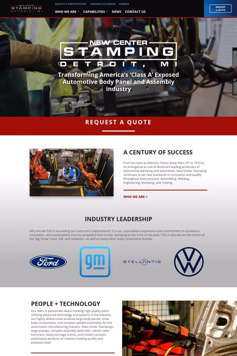 New-Center-Stamping Homepage 1440px