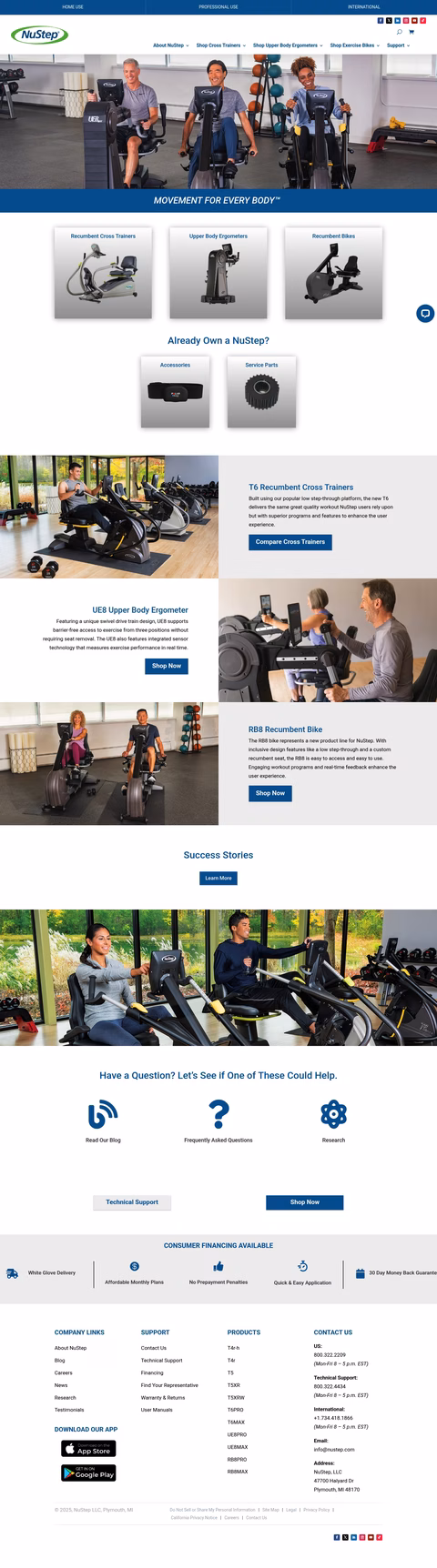 Nustep-Inc Homepage 1440px