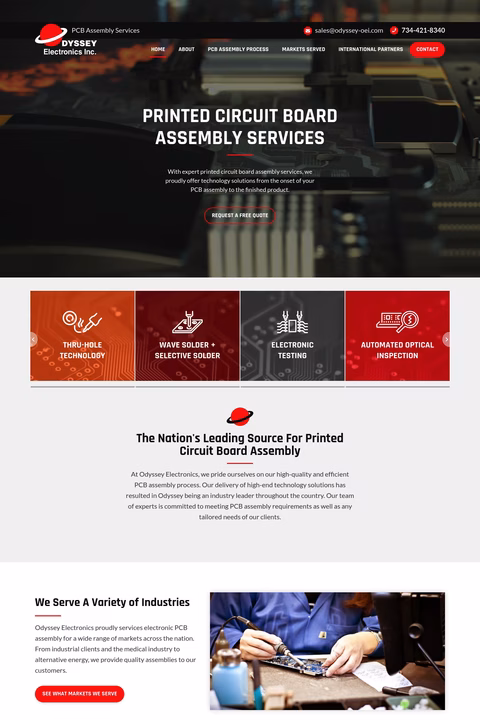 Odyssey-Electronics Homepage 1440px