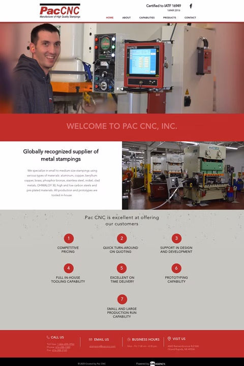 Pac-Cnc Homepage 1440px