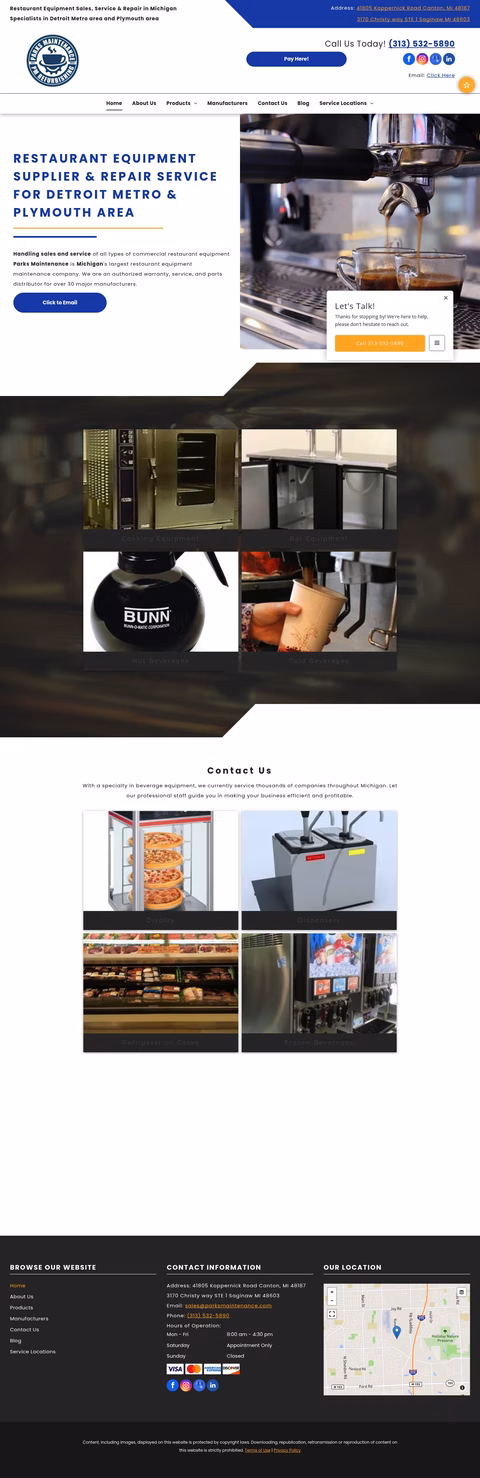 Parks-Maintenance Homepage 1440px