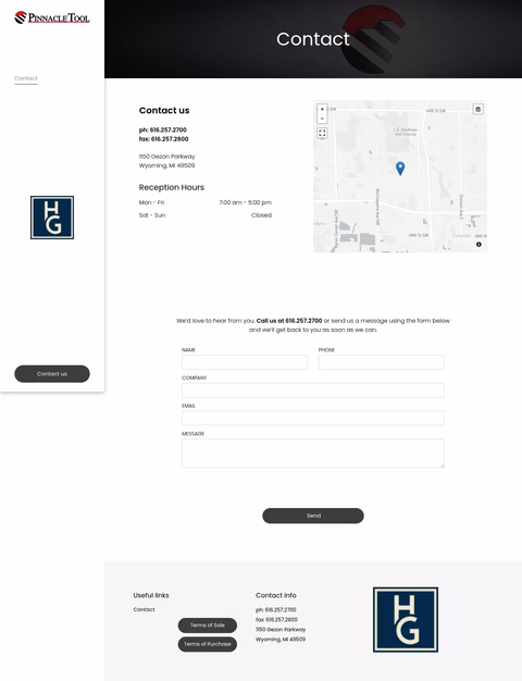 Pinnacle-Tool Homepage 1440px