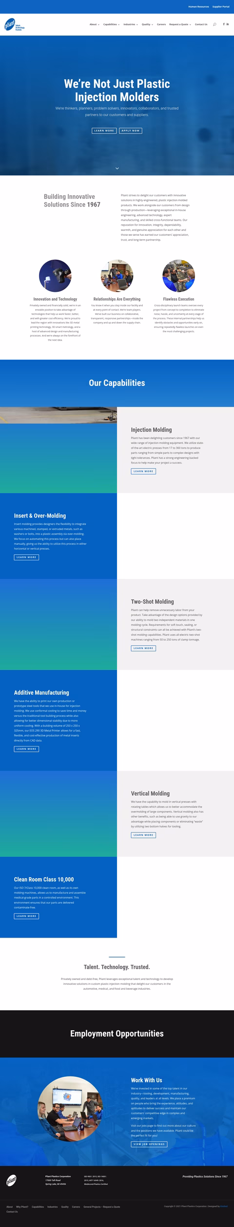 Pliant-Plastics Homepage 1440px