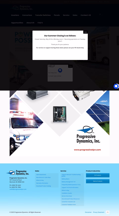 Progressive-Dynamics Homepage 1440px